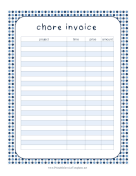 Chores Invoice