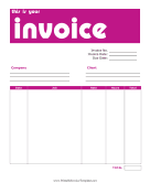 Colorful Service Invoice