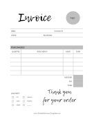 Gray Invoice Template