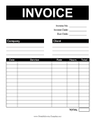 Large Print Service Invoice