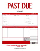 Past Due Product Invoice