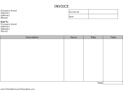 Service Invoice (Unlined)