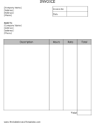 Service Invoice (Unlined)