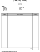 Simple Invoice (Unlined)