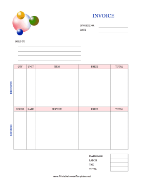 Abstract Invoice template