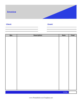 Basic Invoice Blue template