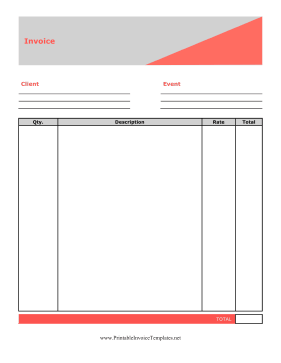 Basic Invoice Red template