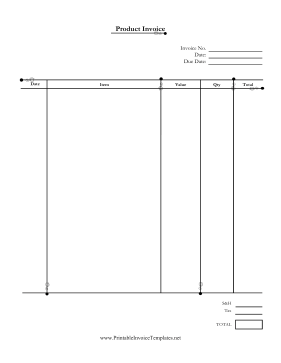 Decorative Lines Product Invoice template