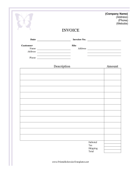 Elegant Invoice template