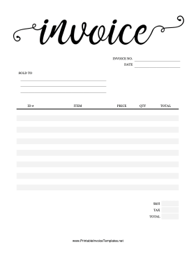 Fancy Invoice template