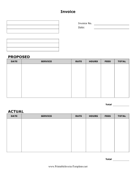 Invoice With Proposal template