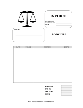 Legal Invoice template