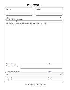 Proposal Form template