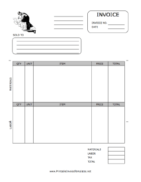Roofer Invoice template
