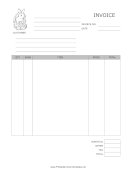 Easter Holiday Invoice template
