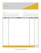 Basic Invoice Yellow