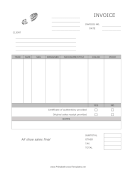 Collectible Shoes Invoice
