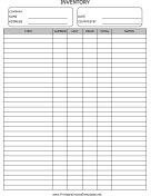 Inventory Count Form