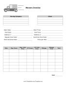 Movers Invoice