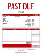 Past Due Service Invoice