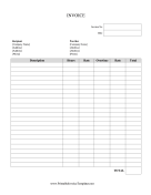 Service Invoice With Overtime