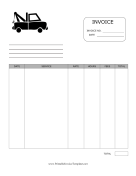 Towing Invoice