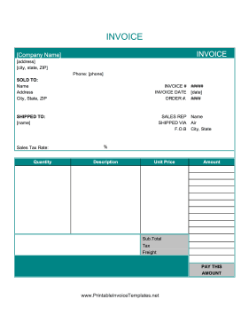 Basic Invoice template