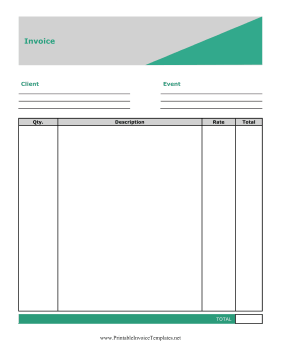 Basic Invoice Green template