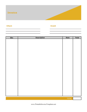 Basic Invoice Yellow template