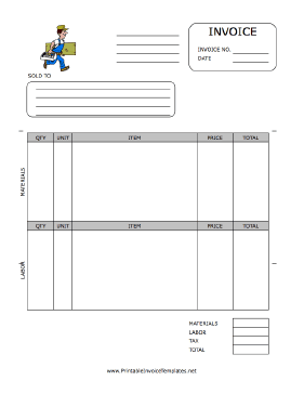 Carpenter Invoice template