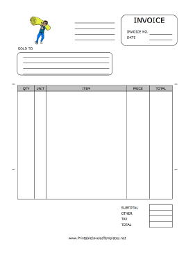 Carpet Purchase Invoice template