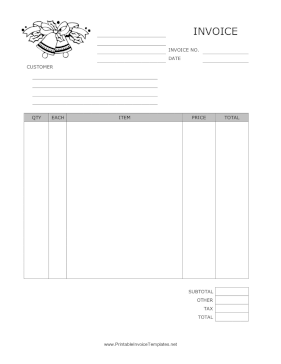 Christmas Holiday Invoice template