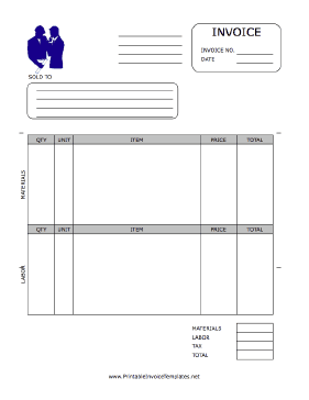 Civil Engineer Invoice template