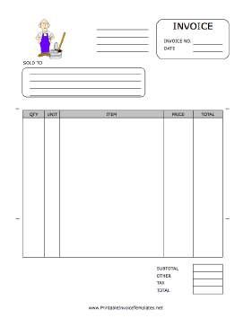 Cleaning Services Invoice template