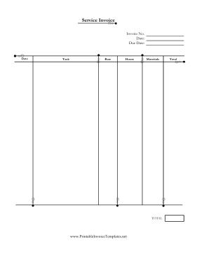 Decorative Lines Service Invoice template