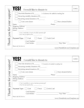Donation Form template
