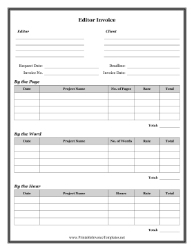 Editor Invoice template