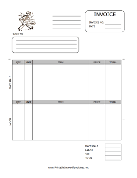 Electrician Invoice template