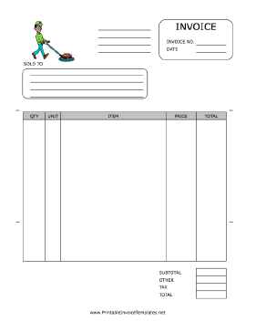 Floor Service Invoice template