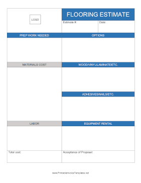 Flooring Estimate template