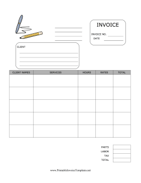 Freelancer Invoice template
