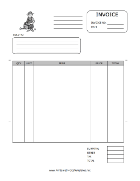 Gardener Invoice template