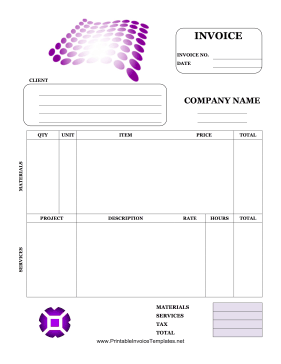 Graphic Design Invoice template