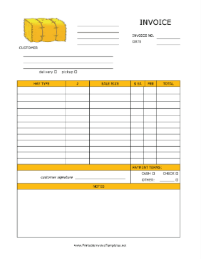 Hay Invoice template