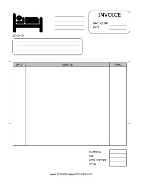 Hotel Invoice template