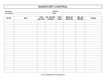 Inventory Control template