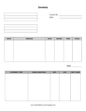 Invoice With Payment Division template