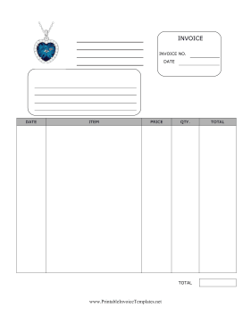 Jewelry Invoice template