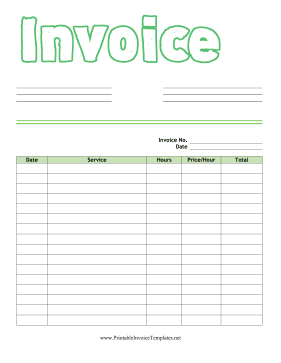 Kid Invoice Service template