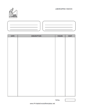 Landscaping Invoice template